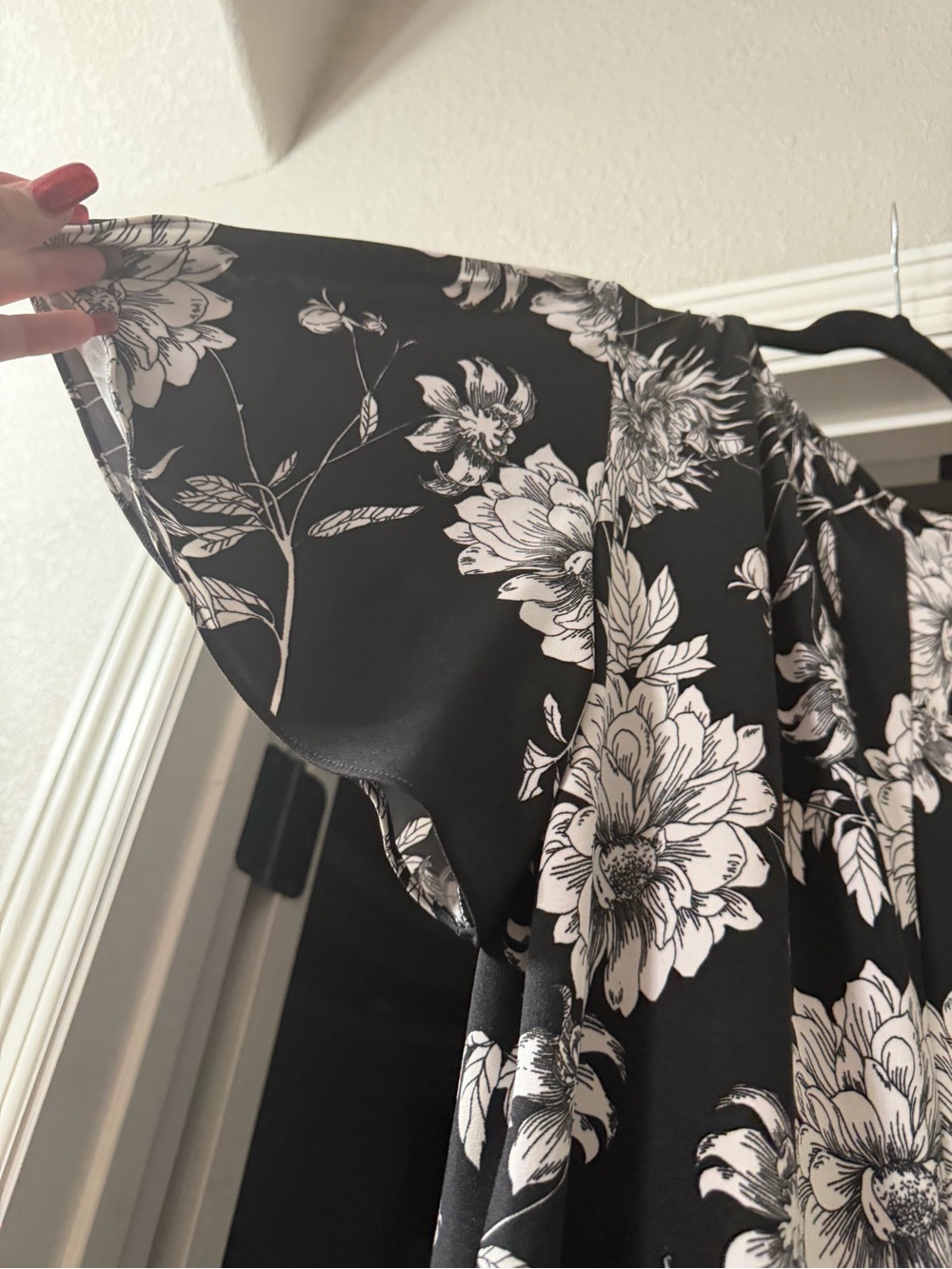 J.B.S. Black and White Floral Dress